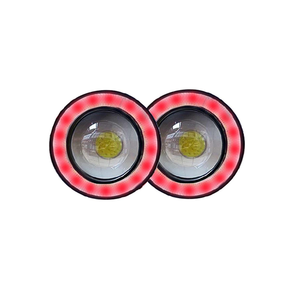 GENERICO - Neblinero Led Ojo De Ángel Aureola Roja Auto Camioneta