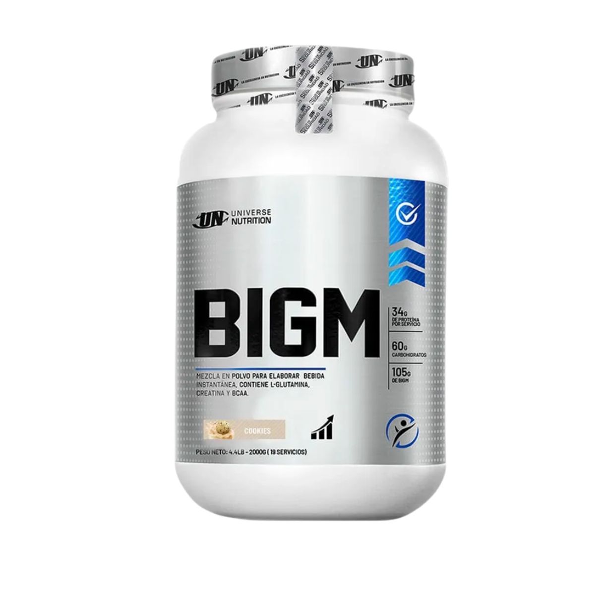 UNIVERSE NUTRITION - PROTEÍNA BIGM 2KG COOKIES + STRAPS + X-B DE REGALO