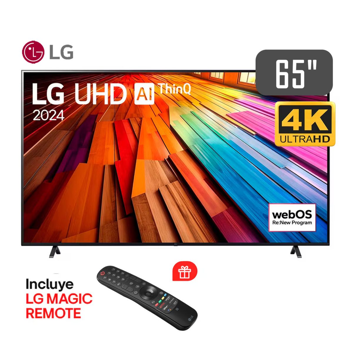 LG - TELEVISOR LG 65 65UT8050PSB LED UHD 4K THINQ AI