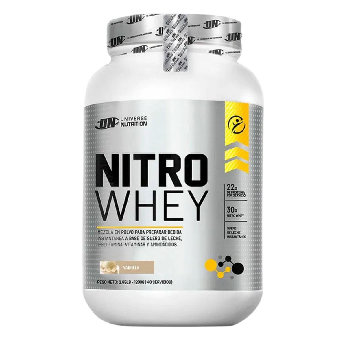 UNIVERSE NUTRITION - PROTEÍNA NITRO WHEY 1KG VAINILLA + SHAKER