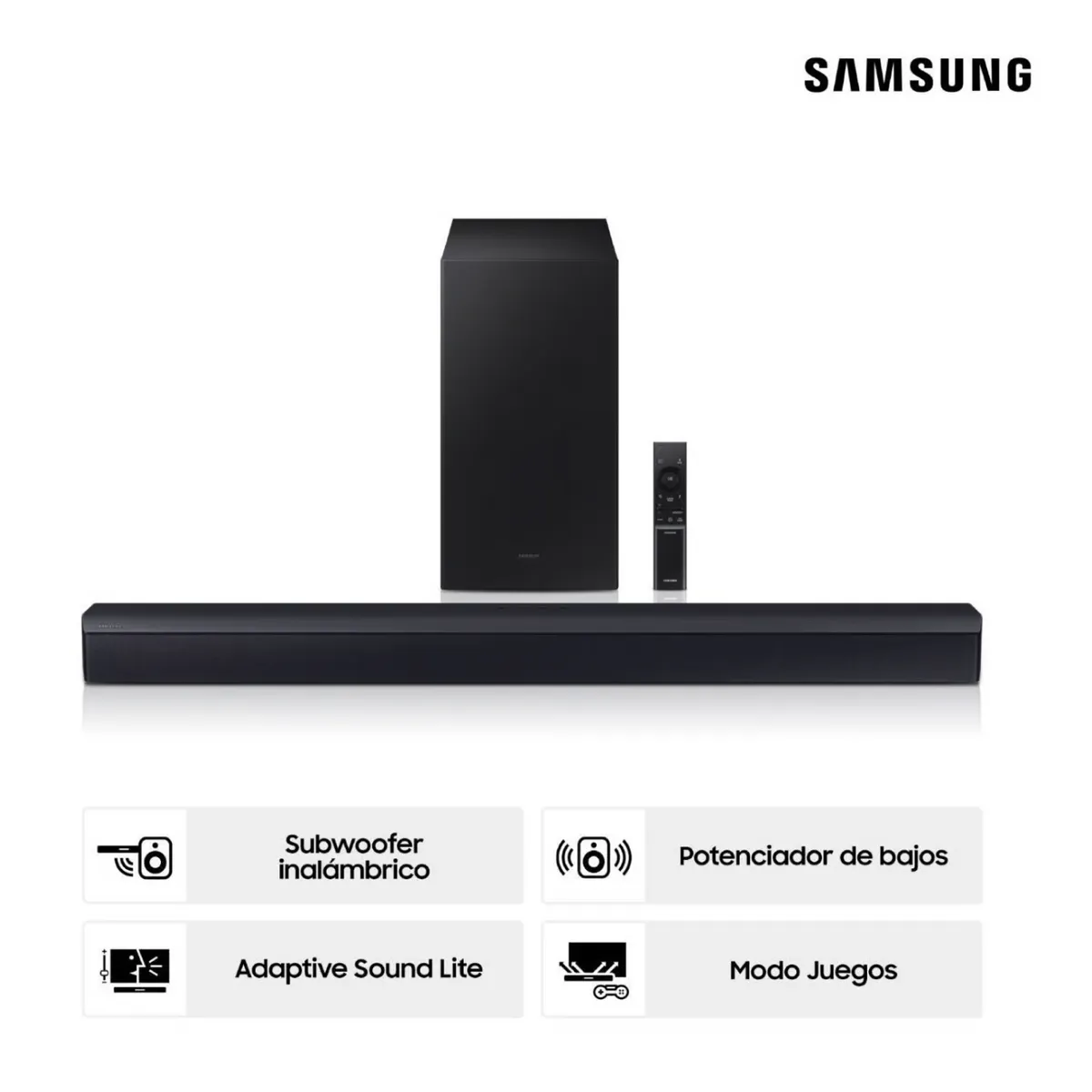 SAMSUNG - Soundbar Samsung Bluetooth 2.1 CH HW-B450