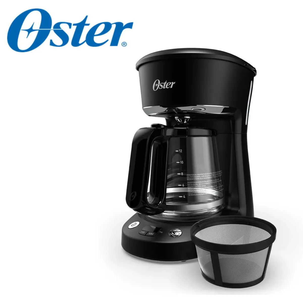OSTER - Cafetera Oster BVSTDCP121B de 12 tazas Programable