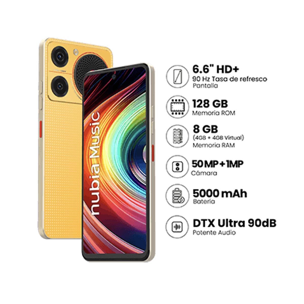 ZTE - CELULAR ZTE NUBIA MUSIC 128GB4+4RAM NARANJA