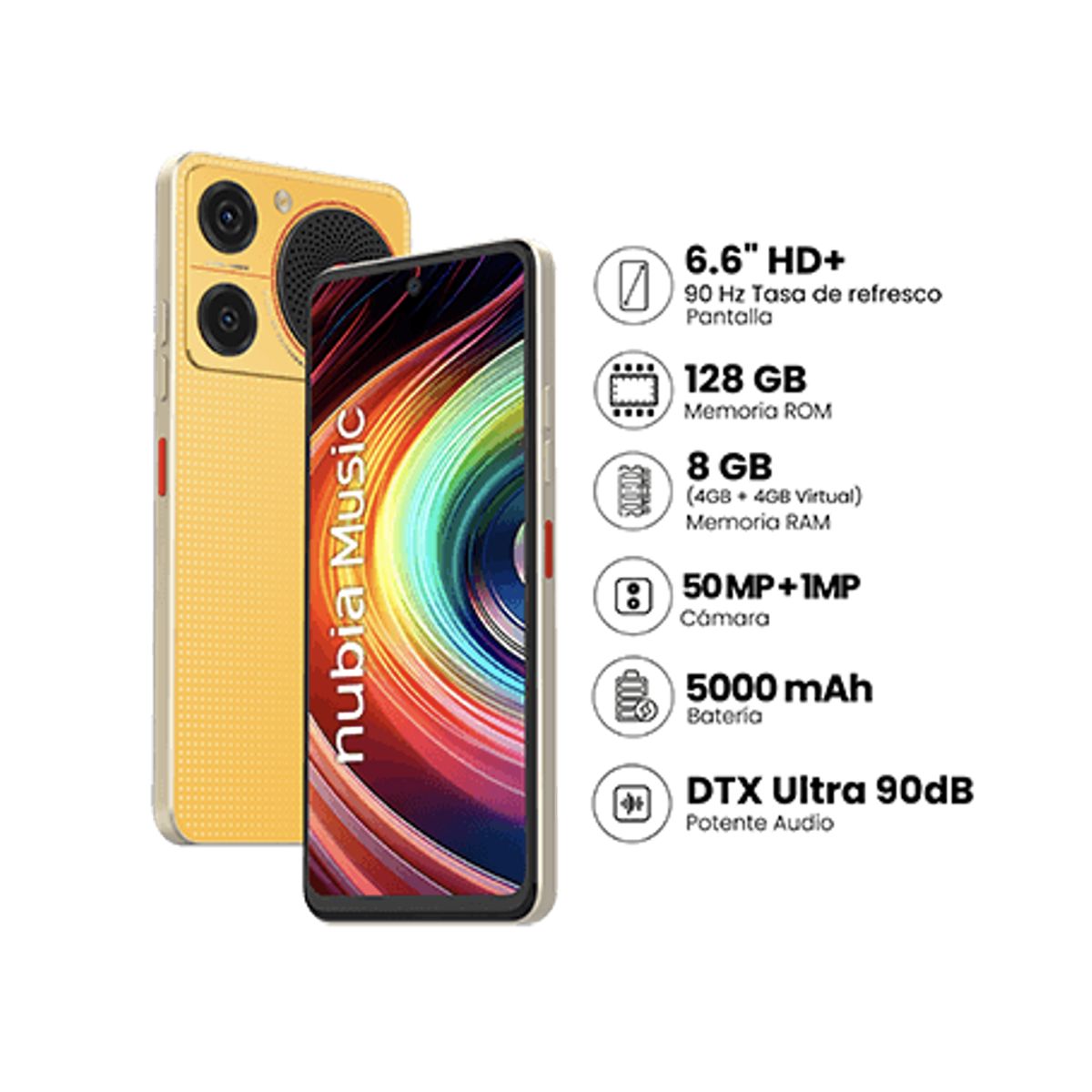 ZTE - CELULAR ZTE NUBIA MUSIC 128GB4+4RAM NARANJA