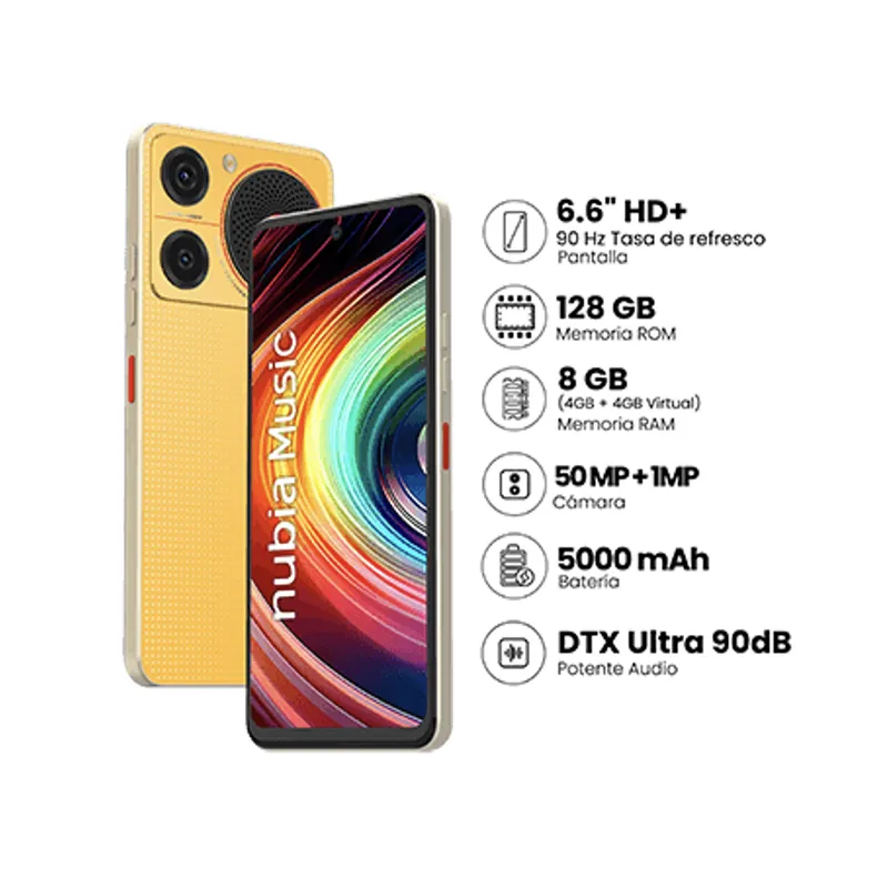 ZTE - CELULAR ZTE NUBIA MUSIC 128GB4+4RAM NARANJA