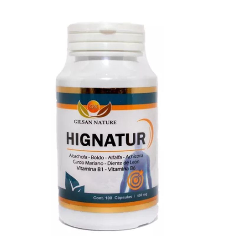 GENERICO - PACK X 2 - HIGNATUR 100CAP - CARDO MARIANO,DIENTE DE LEON, BOLDO, CONTRA EL HÍGADO