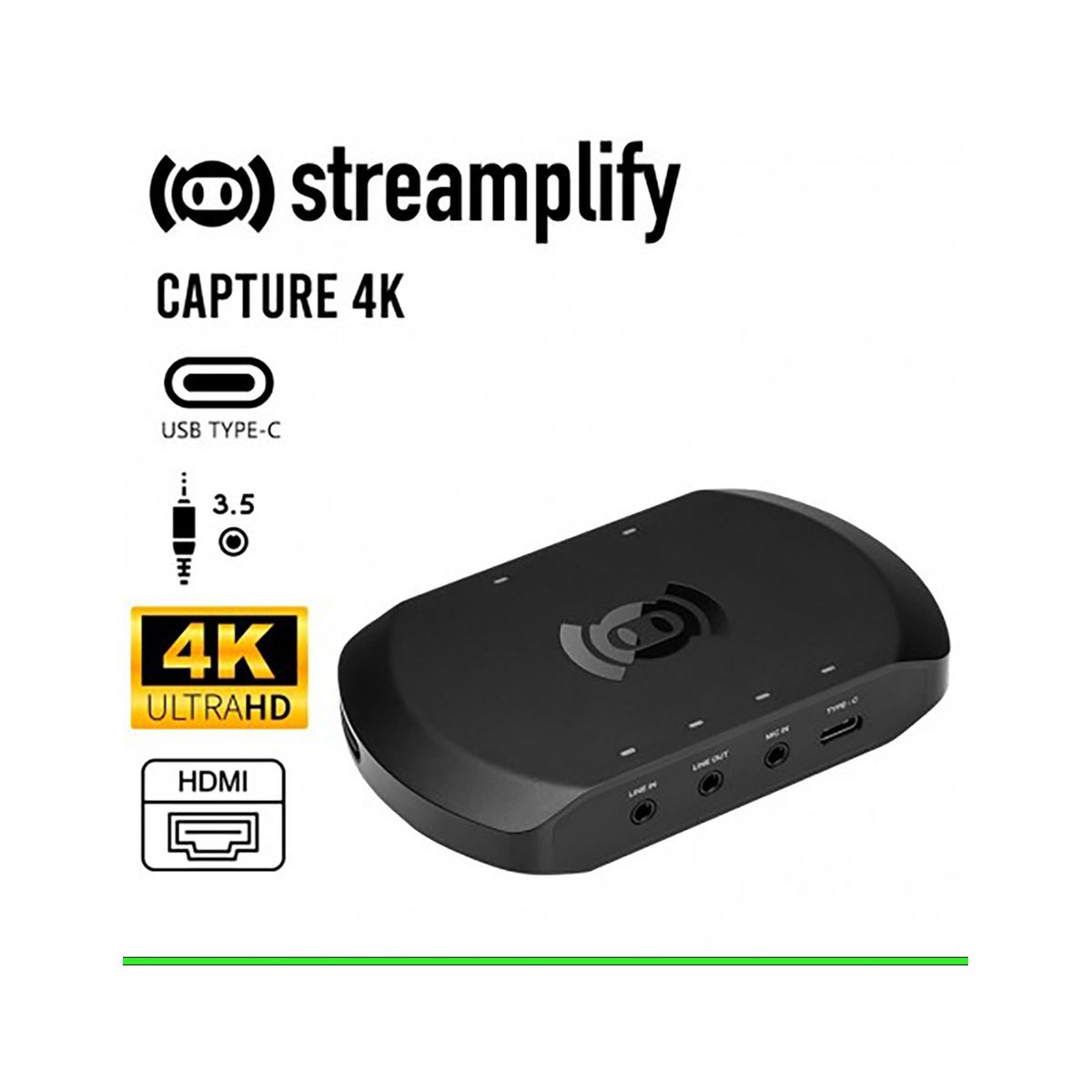STREAMPLIFY - Capturador de Video Streamplify CAPTURE-4K30-BK Black