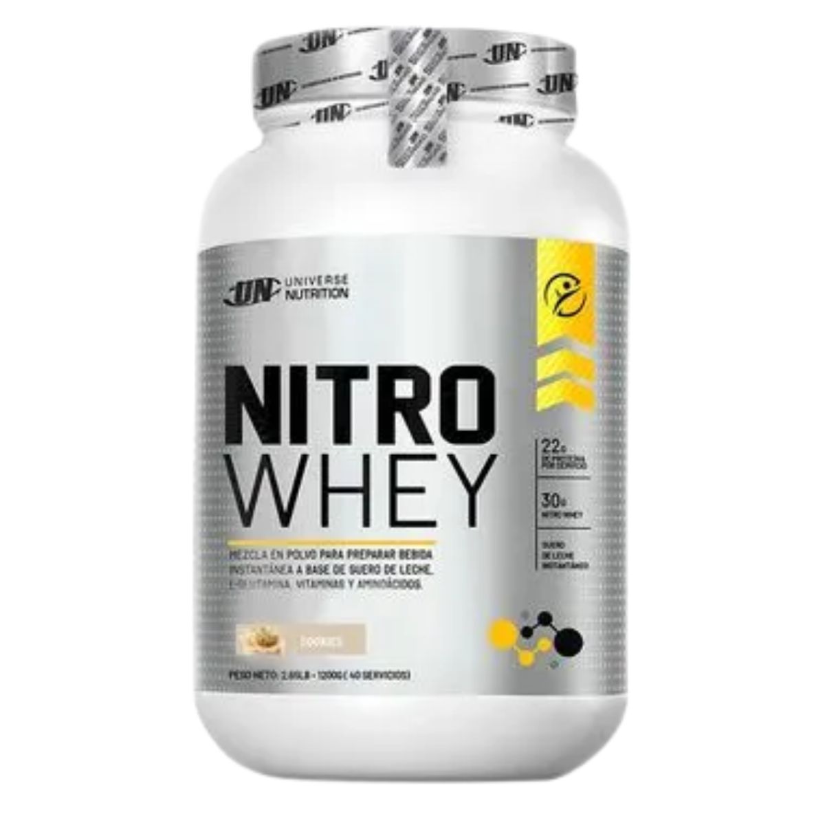 UNIVERSE NUTRITION - PROTEÍNA NITRO WHEY 1KG COOKIES + STRAPS