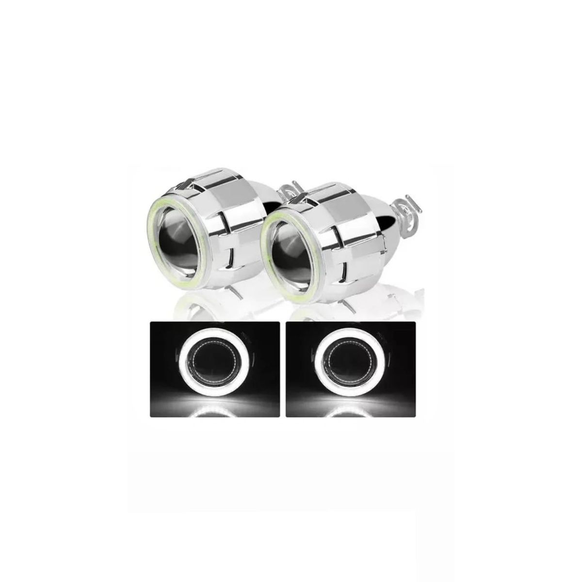 GENERICO - PROYECTOR LED 25 LUZ BLANCA CON OJO DE ANGEL BLANCO + AZUL