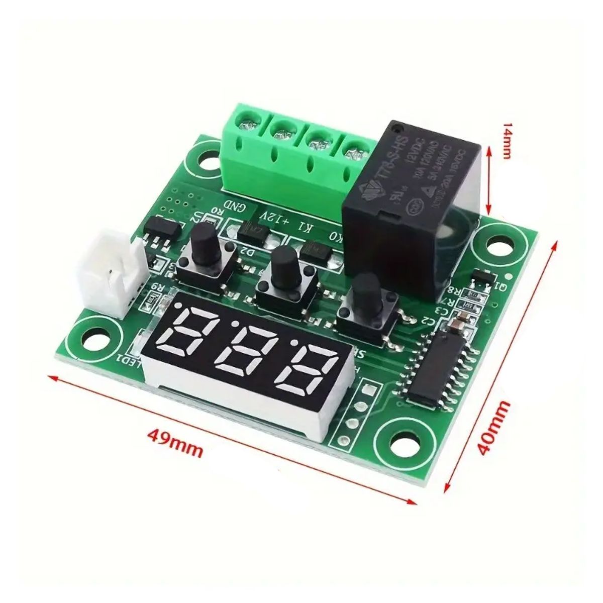 GENERICO - TERMOSTATO CONTROLADOR DE TEMPERATURA W1209 12V + CASE ACRILICO