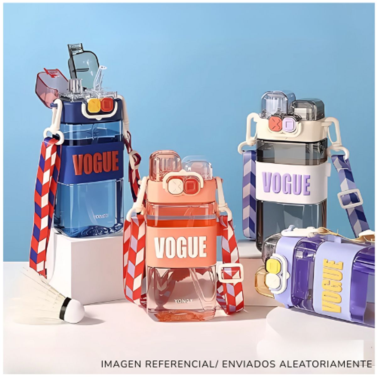 INSPIRA MARKET - Tomatodo Botella Moderna Punk Creativa con Pajita