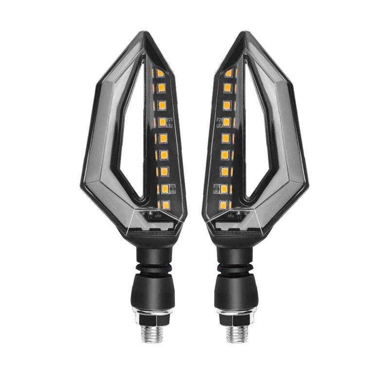 GENERICO - Direccionales Led Moto 2pcs Modelo Running Luz Blanca Ámbar