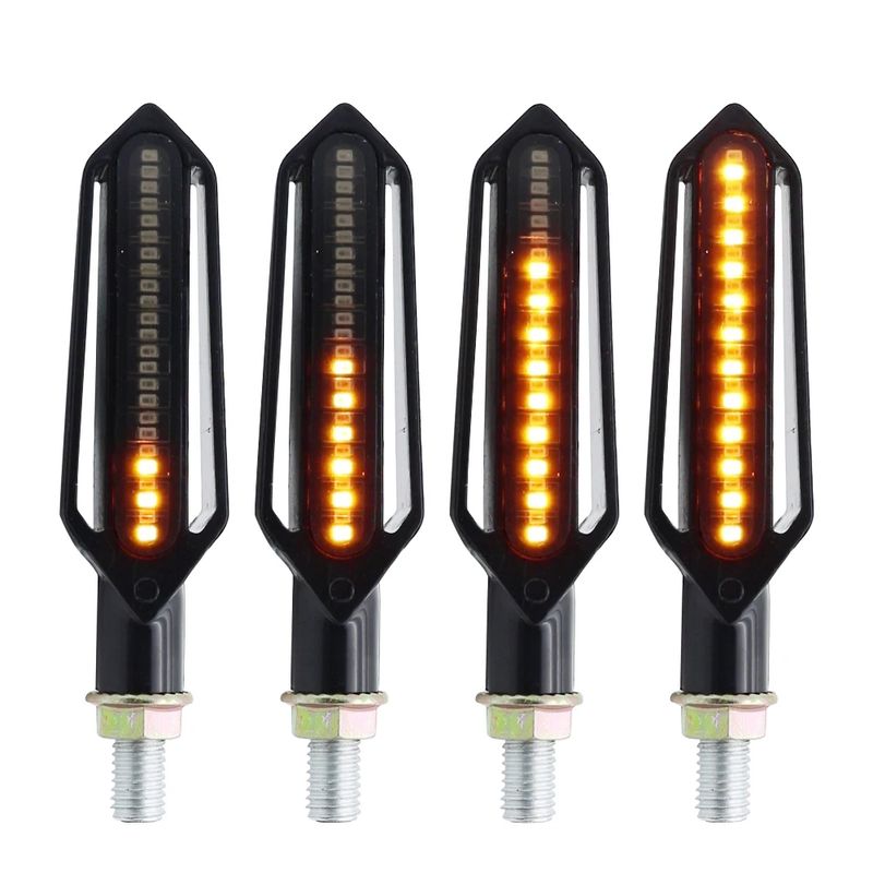GENERICO - Direccionales Led Moto 2pcs Running Luz Blanca y Giro Ámbar
