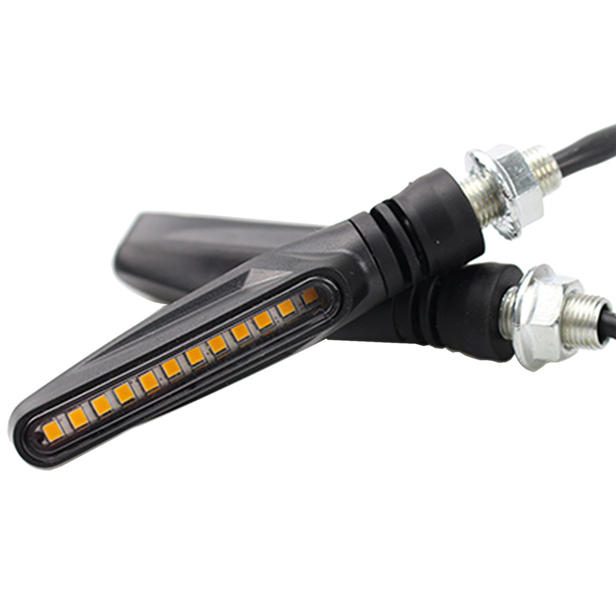 GENERICO - Direccionales Led Moto 2pcs Running Luz de Giro Ámbar
