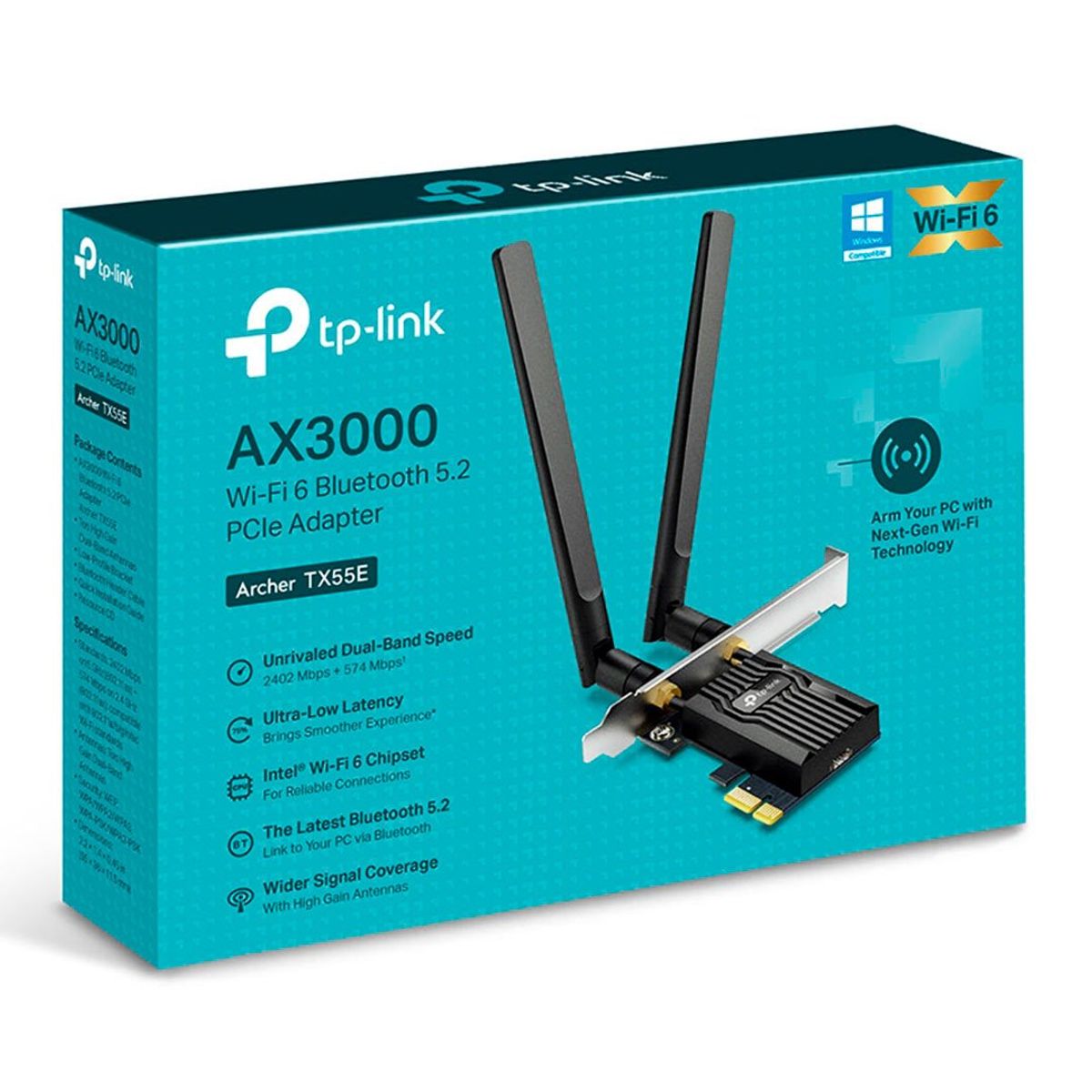 TP LINK - TP-LINK ARCHER TX55E WIFI6 Adaptador Pcle AX3000 Doble Banda