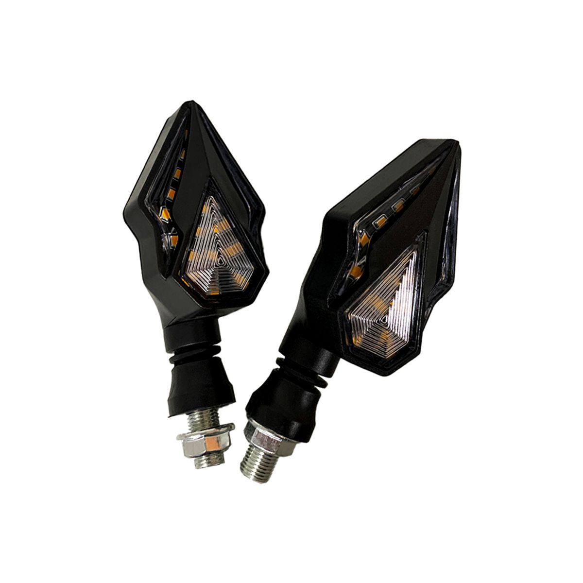 GENERICO - Direccionales Led Moto 2pcs Modelo Running Luz Azul y Ámbar