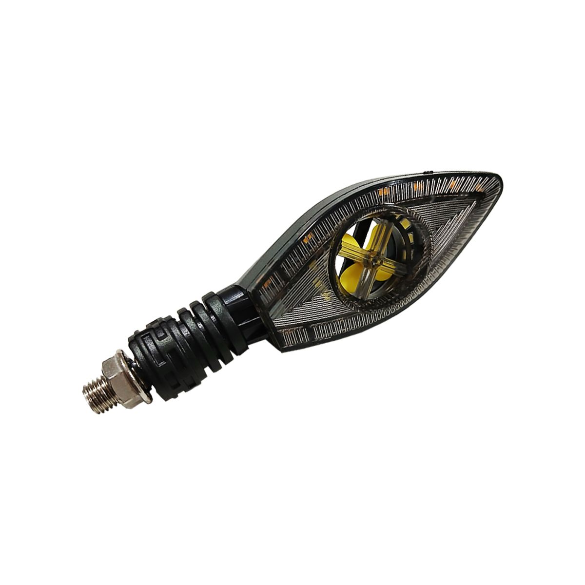 GENERICO - Direccionales Led Moto 2pcs Modelo Elice Luz Blanca y Ámbar