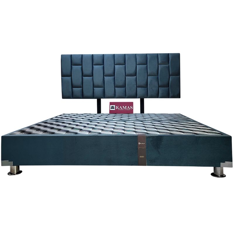 KAMAS - CAMA TARIMA KAMAS KING + CABECERA AÉREA PISAC - PLOMO OSCURO