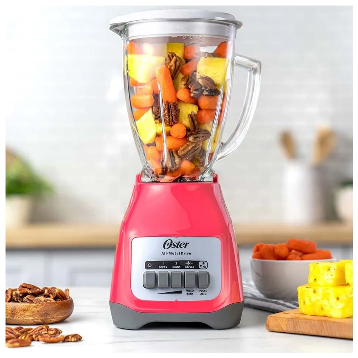 OSTER - Licuadora Oster 2 velocidades más pulso y vaso de vidrio BLSTKAGMPB