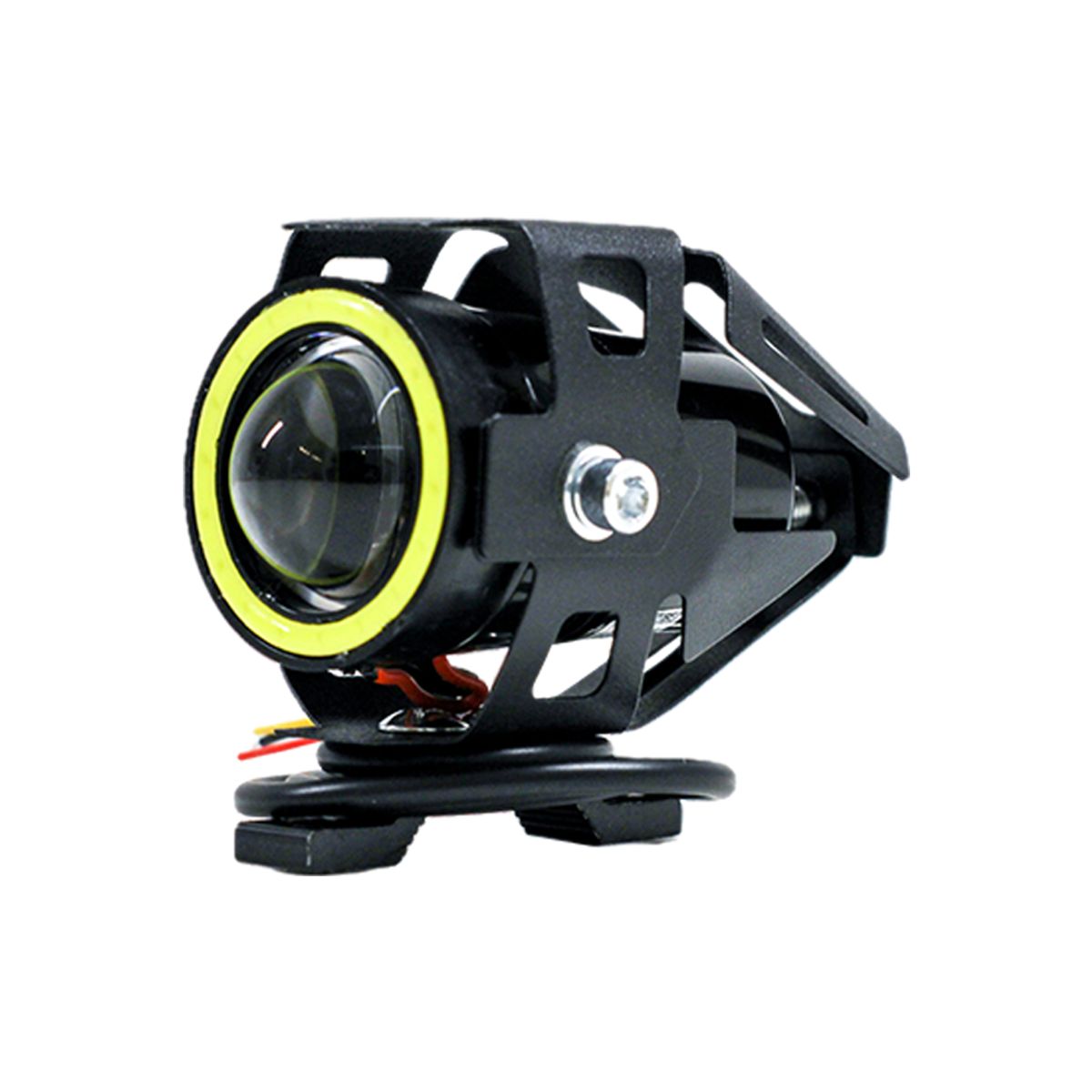 GENERICO - Faro Cree Led Auxiliar Ojo Angel Blanco Y Lupa Optica Motos