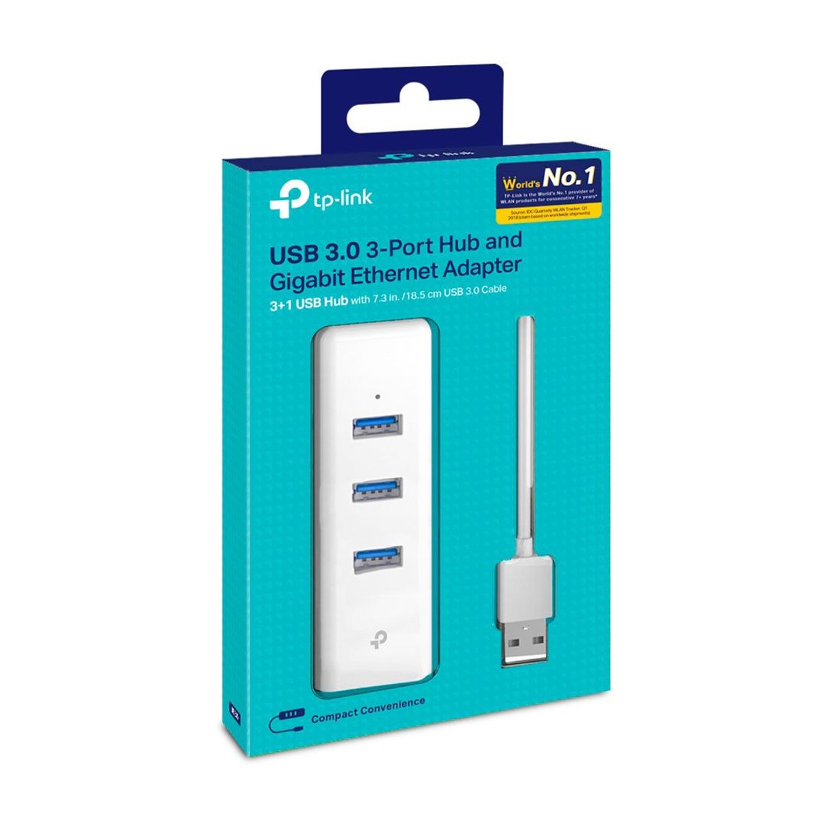TP LINK - TP-LINK UE330 Adaptador USB 2 en 1 con Hub de 3 puertos USB 3.0