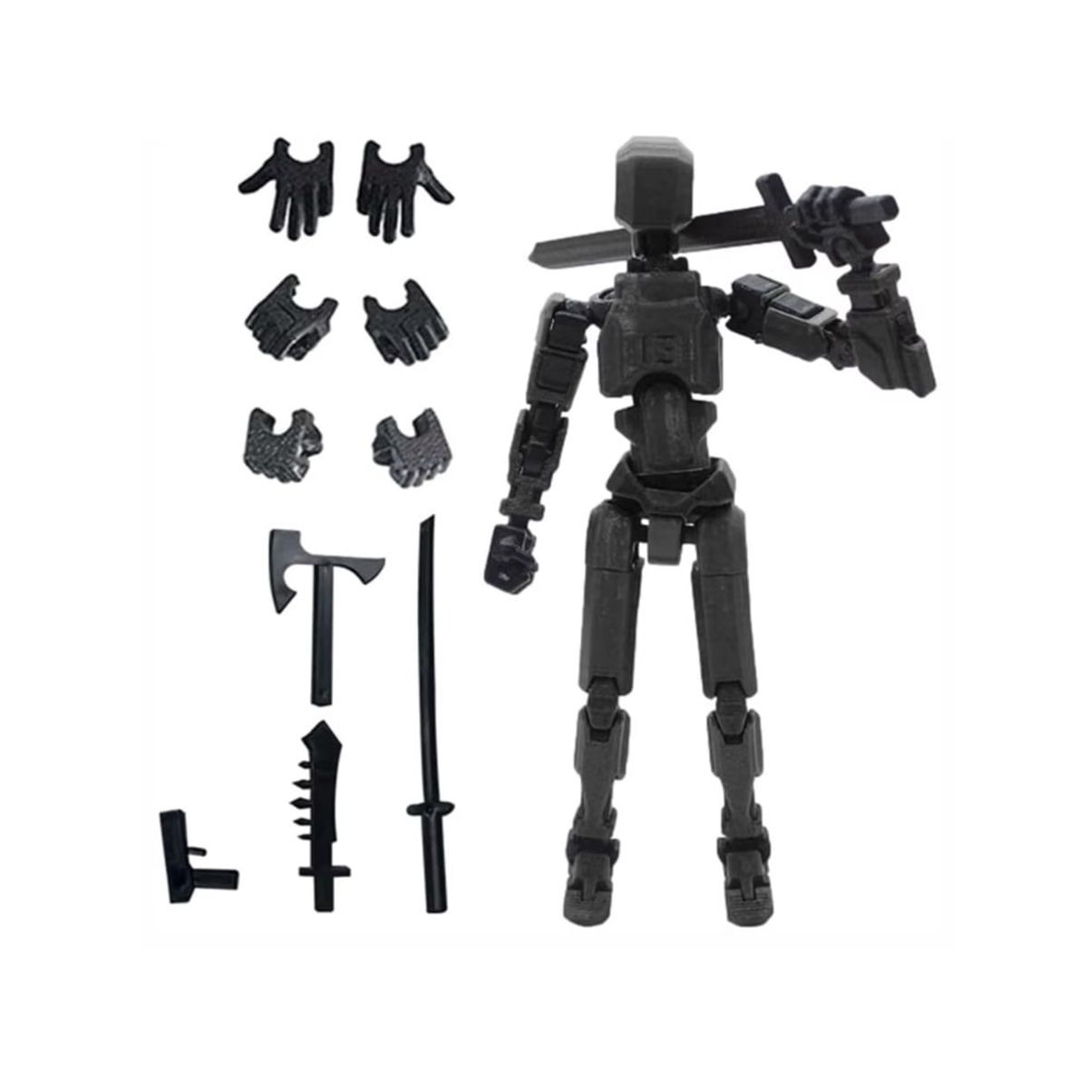 OEM - Muñeco articulado Titan T13 Dummy figura de accion Negro