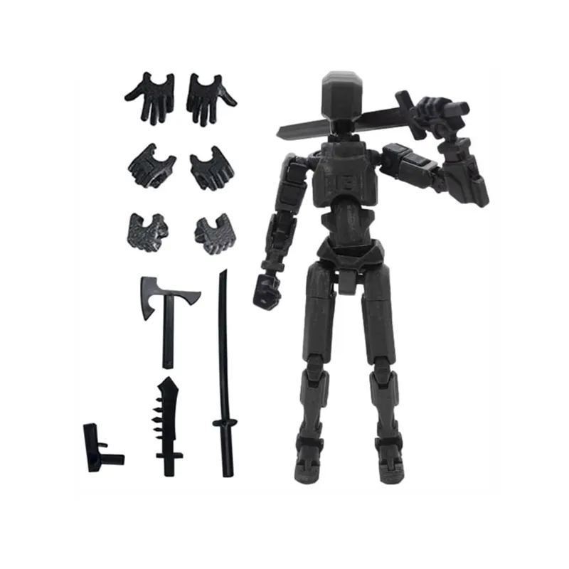 OEM - Muñeco articulado Titan T13 Dummy figura de accion Negro