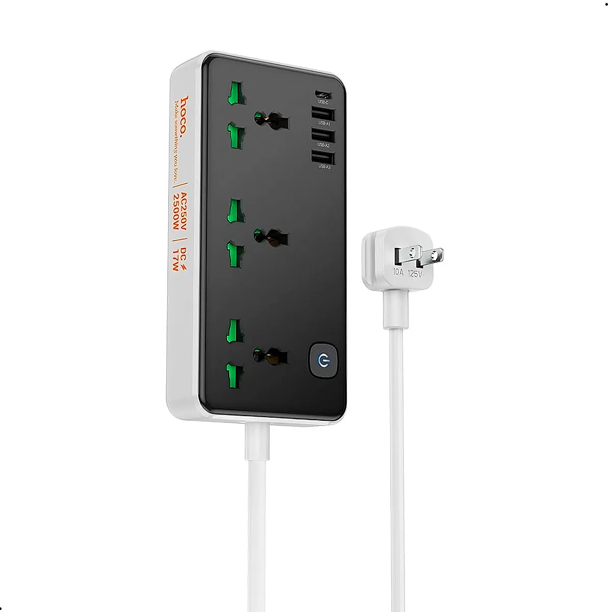 HOCO - Extension Toma Corriente Cargador Carga Rapida 17w Hoco AC7