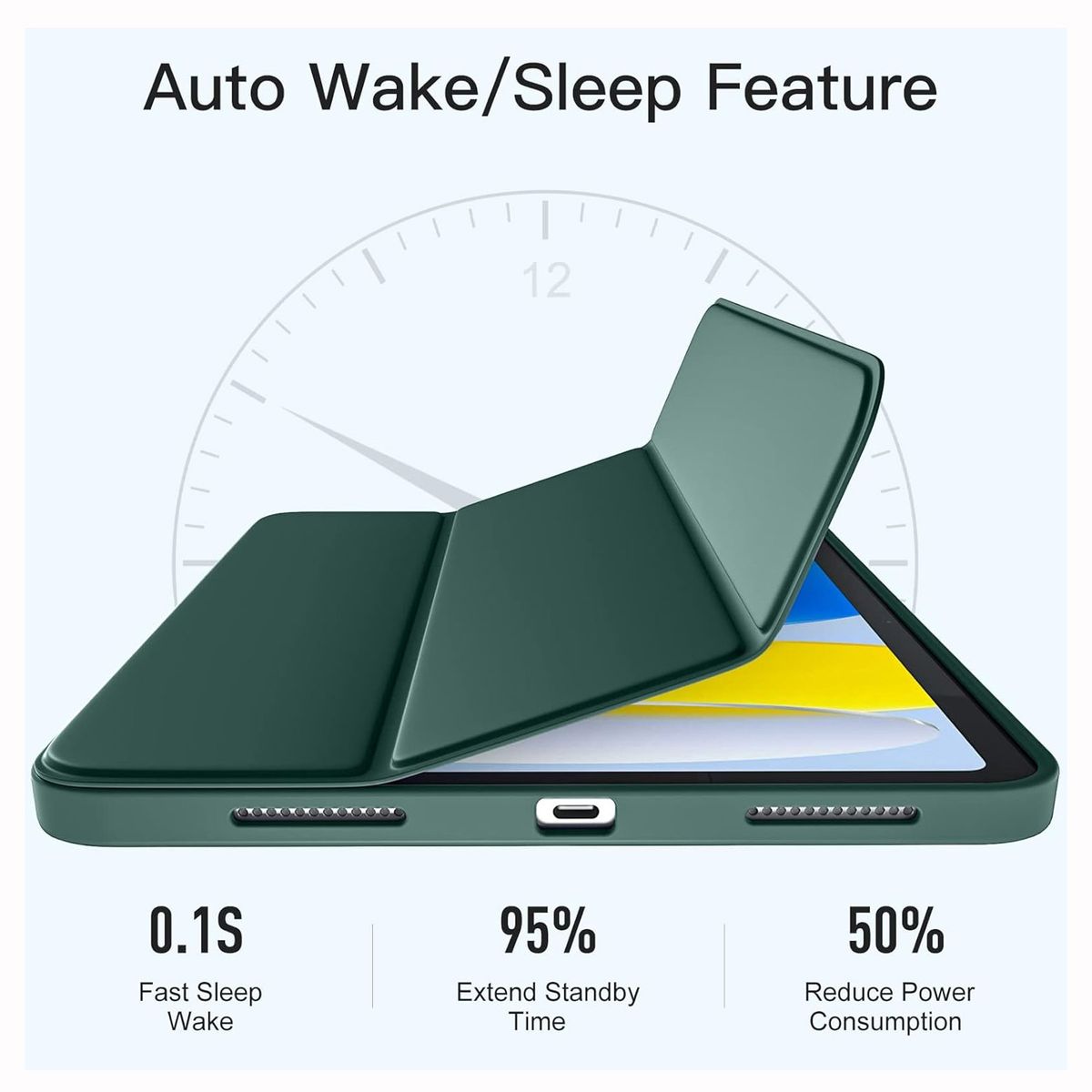 GENERICO - Funda Case Protector para iPad 10ma  11va Generación - Verde