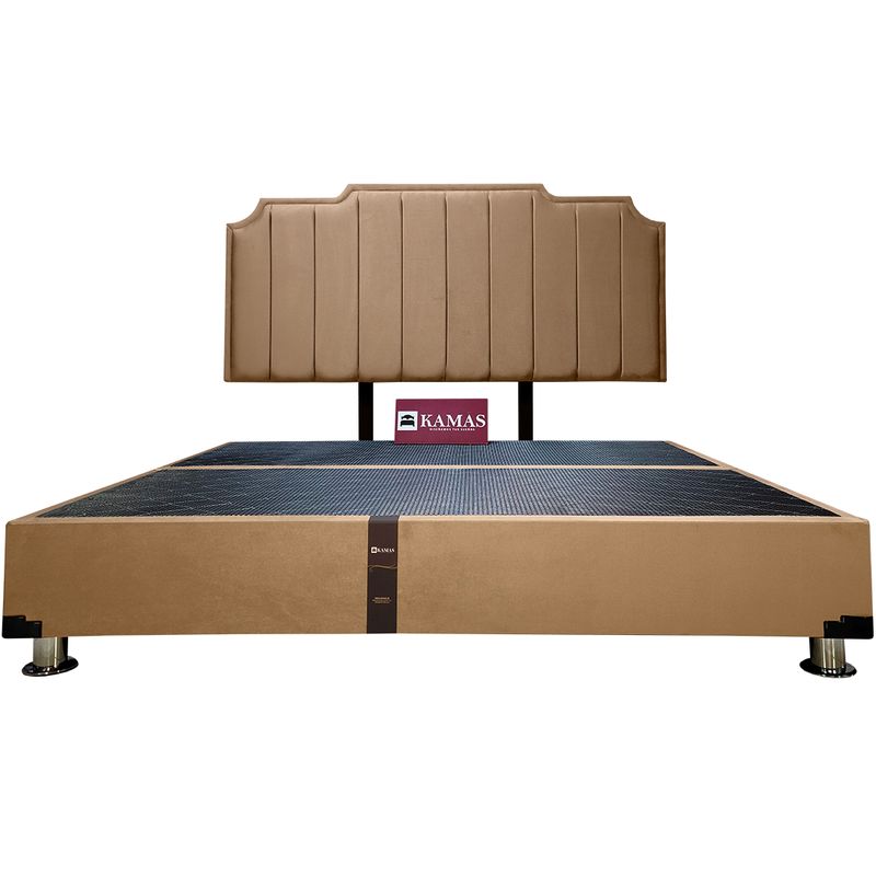 KAMAS - CAMA TARIMA KAMAS KING + CABECERA AÉREA CORONA LINEAL - CAMELL