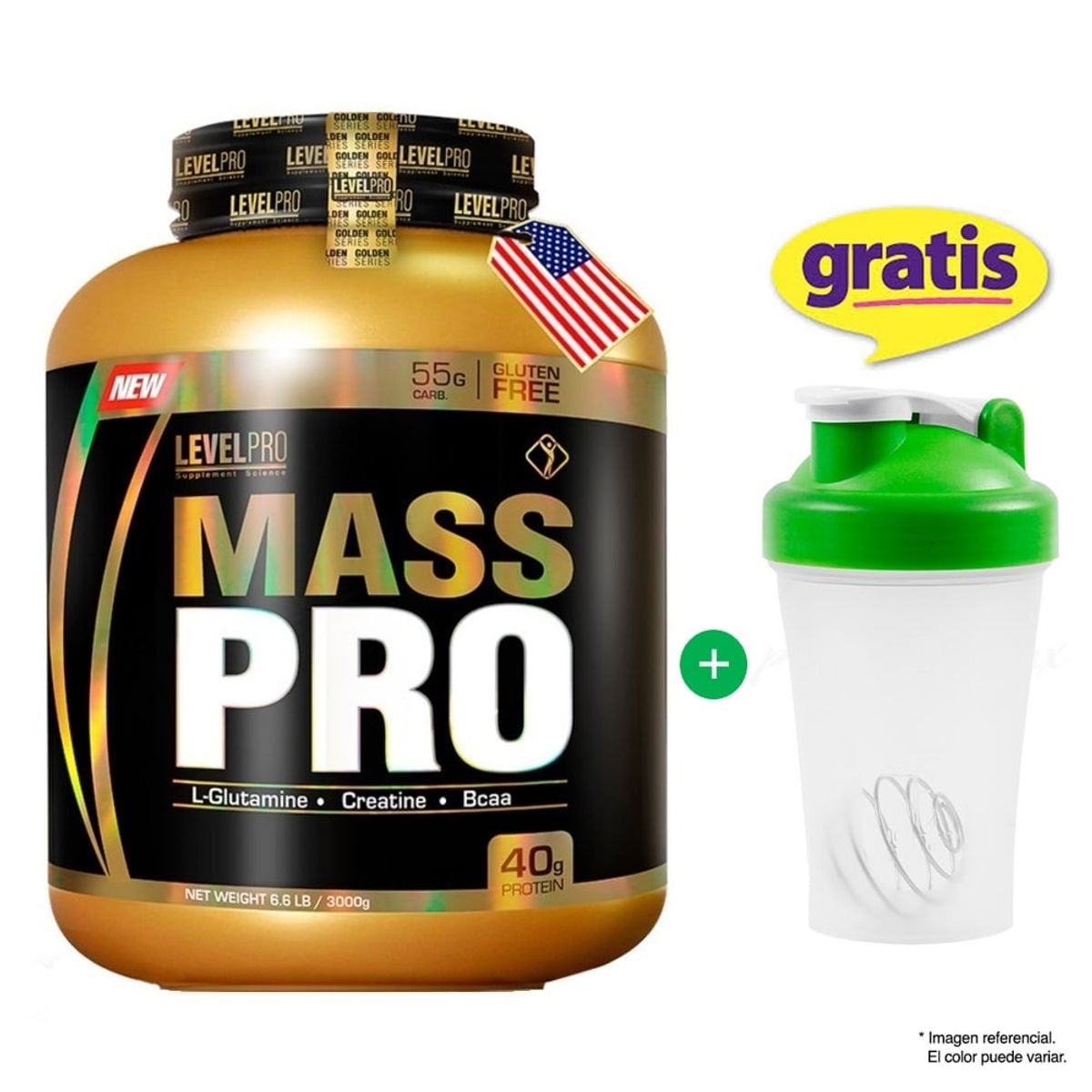 LEVEL PRO - Mass Pro 3Kg / 3 Kilos Level Pro Vainilla