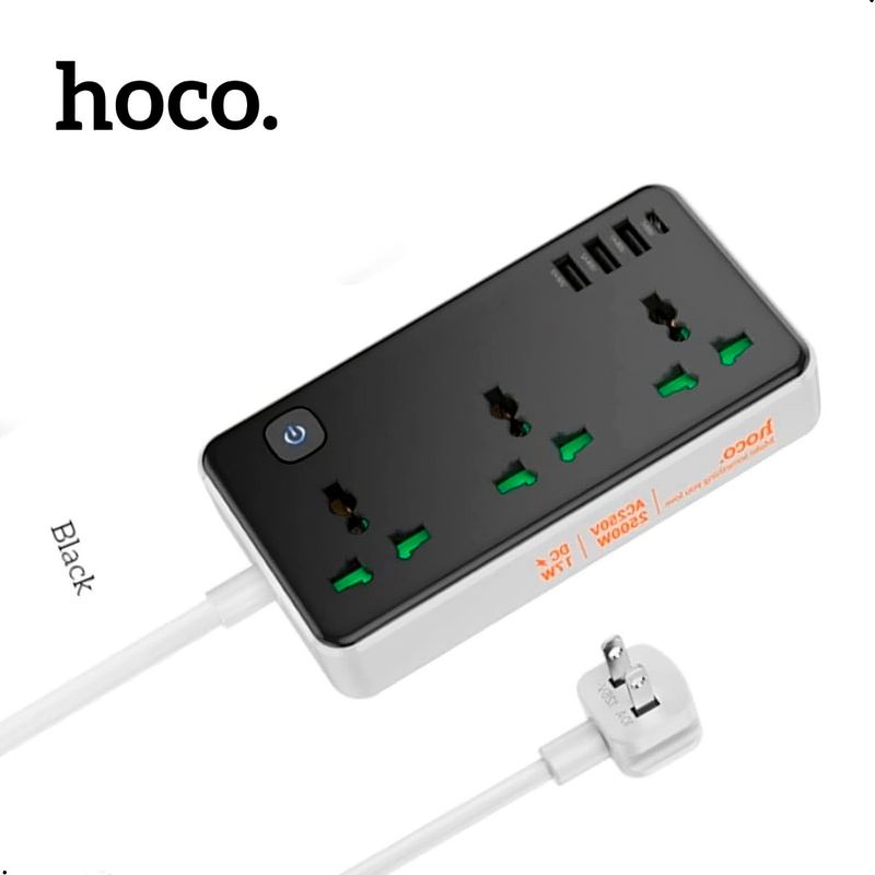 HOCO - Extension Socket Hoco Ac8 30w Puesto Usb A - Tipo C