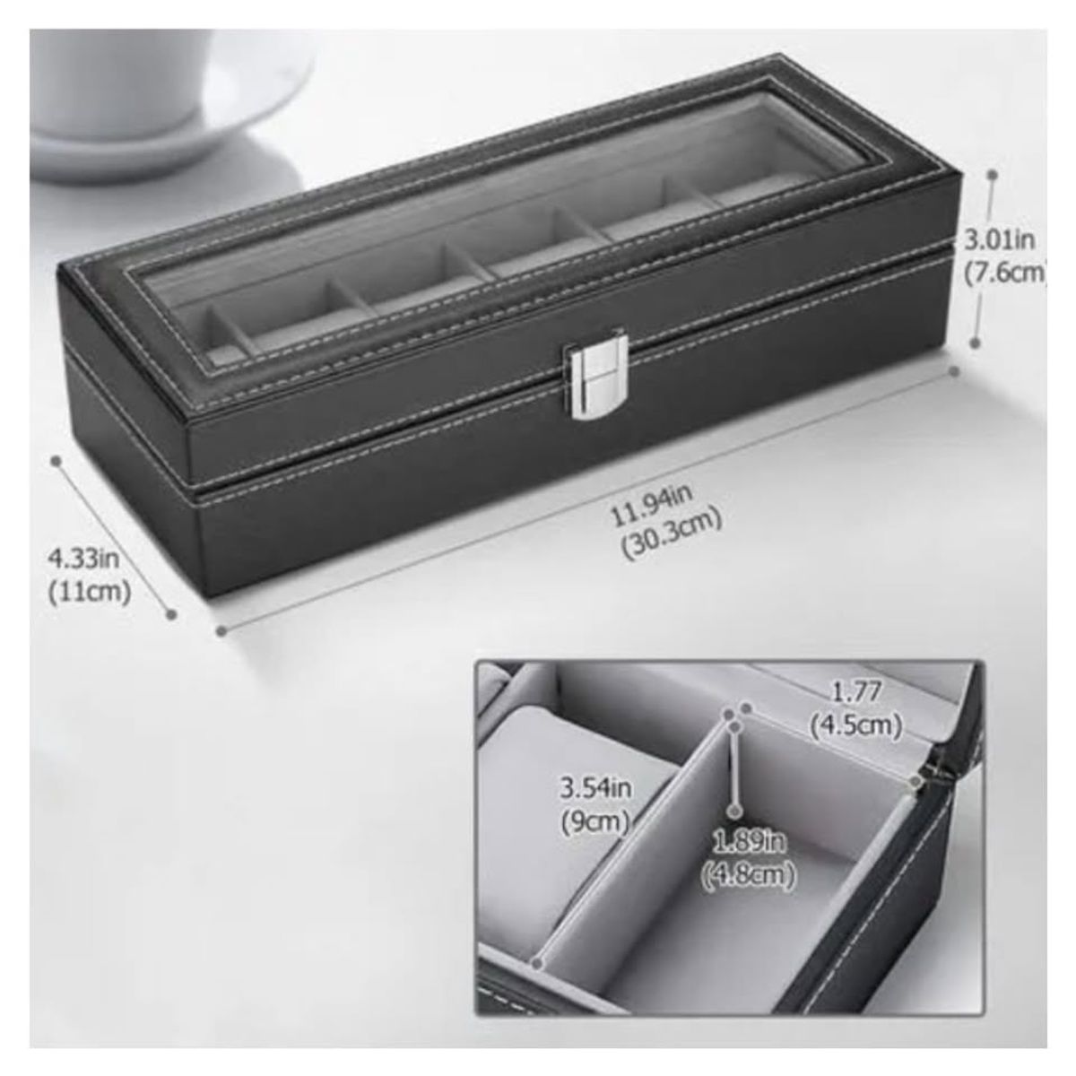 GENERICO - Organizador de Relojes Capacidad para 6 Relojes