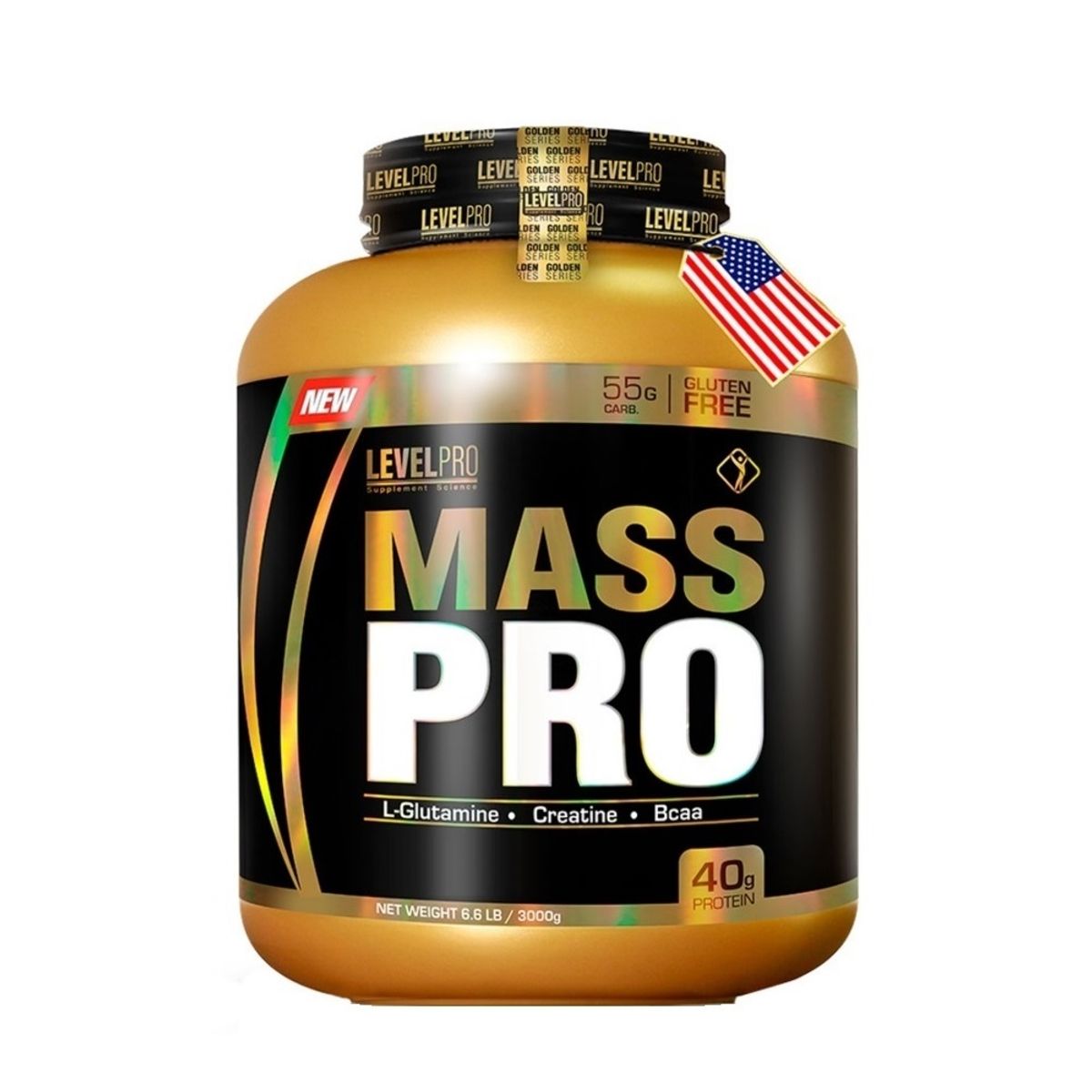 LEVEL PRO - Proteína Level Pro Mass Pro 3 kg Chocolate + Shaker