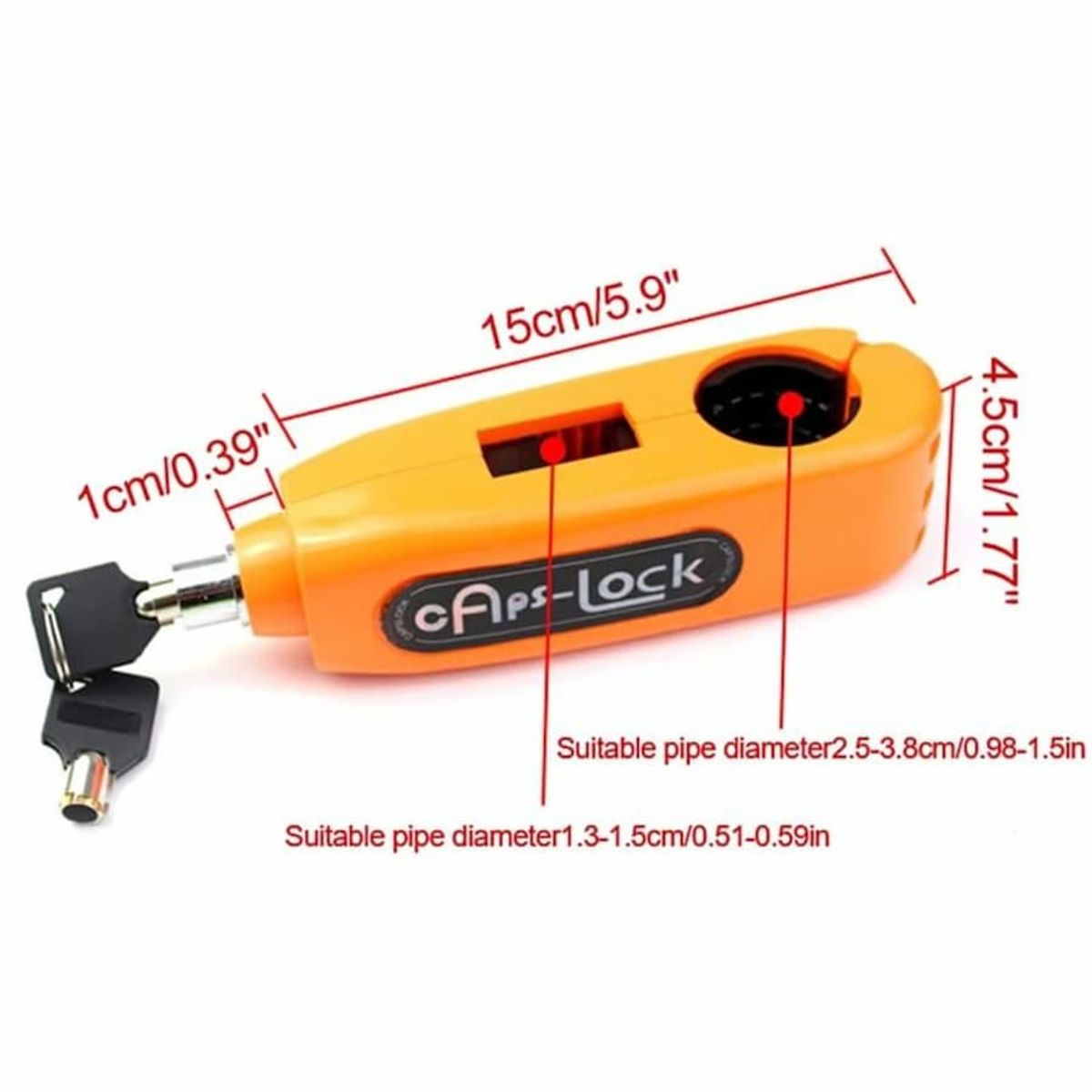 GENERICO - SEGURO DE FRENO PVC PARA MOTOS COLOR NEGRO