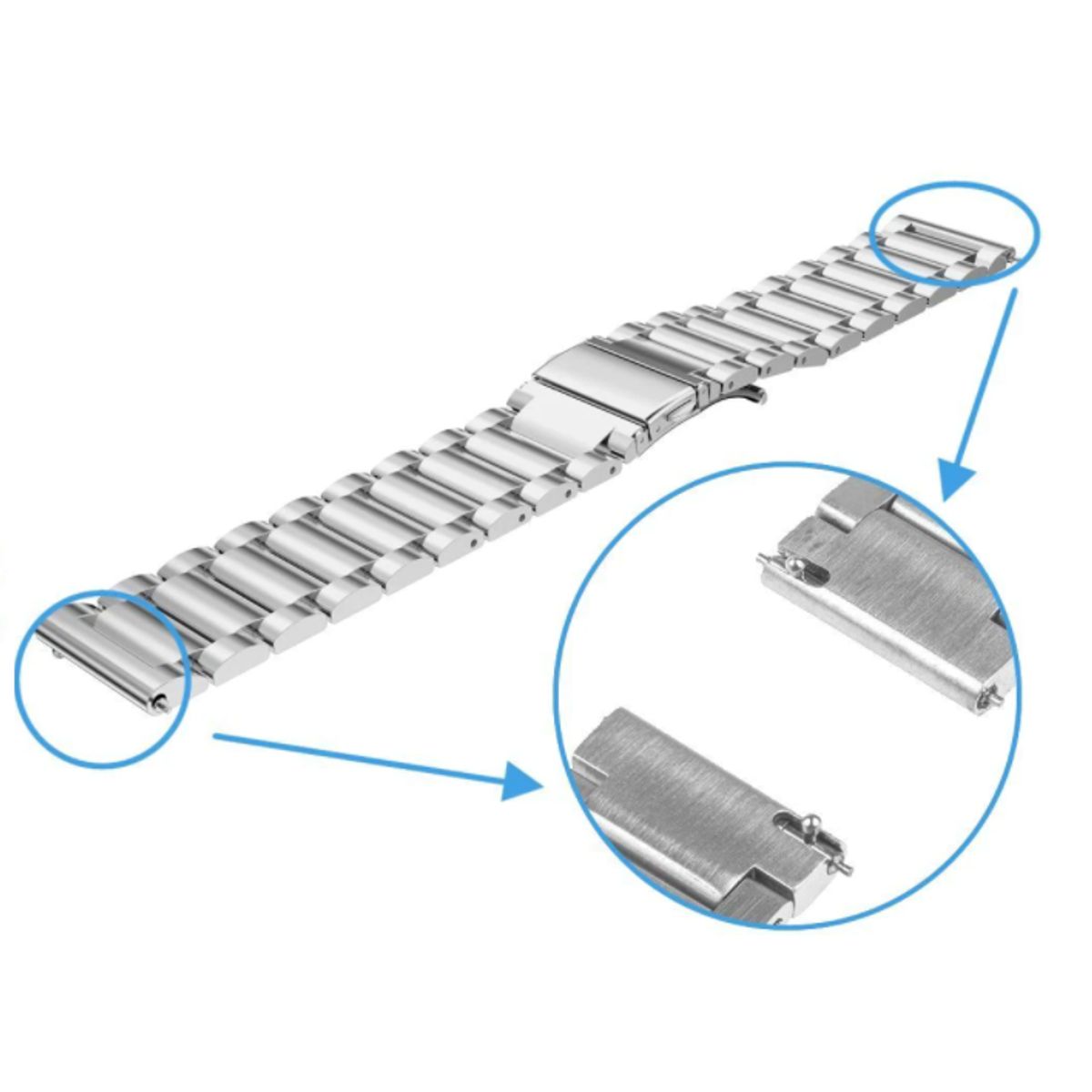 GENERICO - Correa Acero Eslabones para REDMI WATCH 5 ACTIVE - LITE - Negro