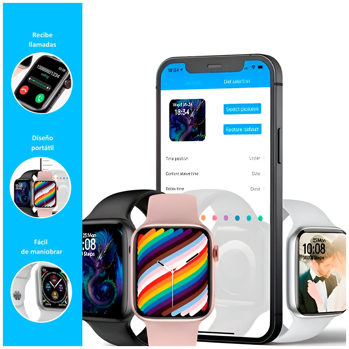 GENERICO - Smartwatch T900 Pro Max Evo Serie 10 Negro