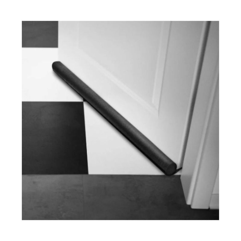 GENERICO - PACK DE 3 BURLETES PROTECTOR DE PUERTA NEGRO