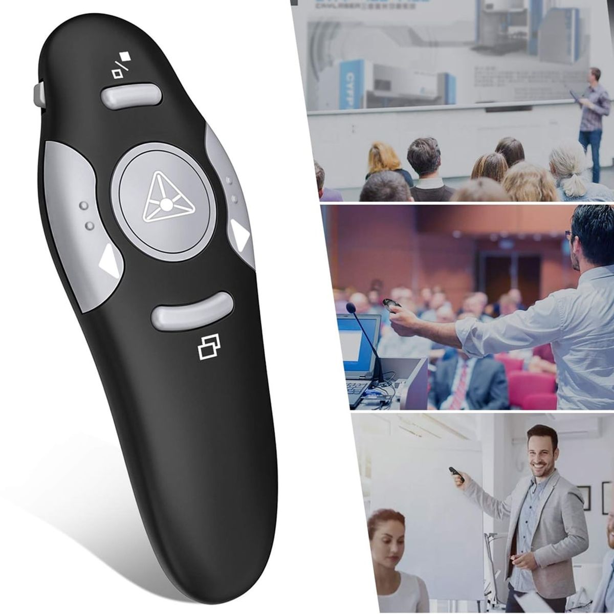 GENERICO - kit 5 Puntero Presentador de Diapositivas Inalambrico laser