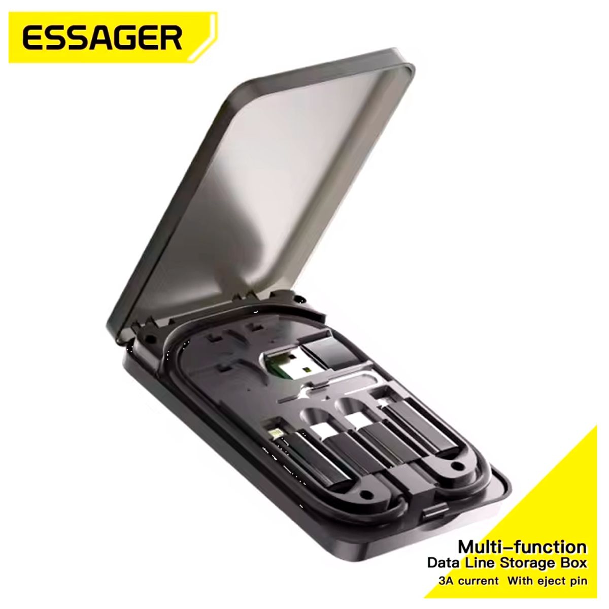 ESSAGER - Cable de datos 4en1 carga rápida Usb C Multifuncion