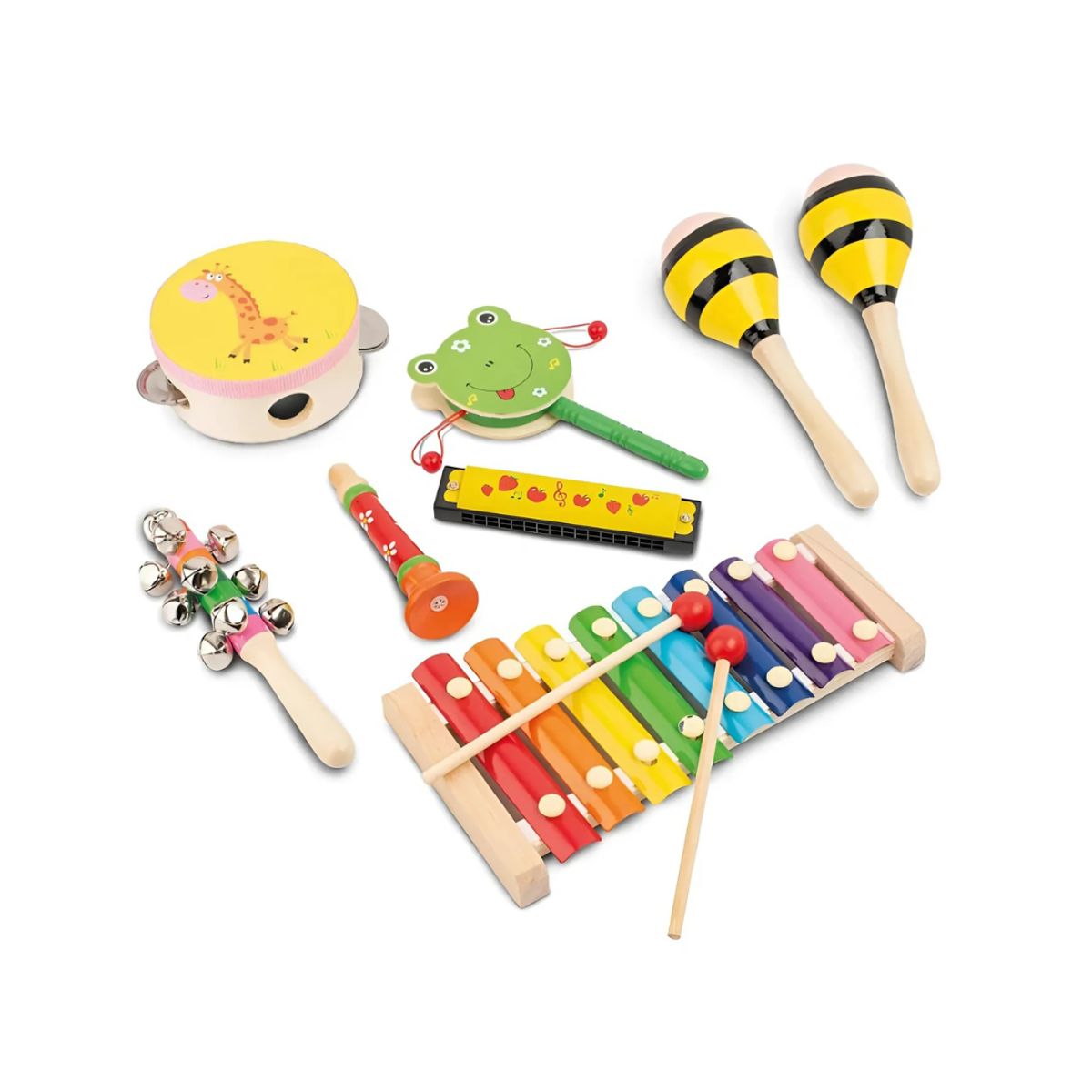 GENERICO - Kit Didáctico Instrumentos Musicales de Madera