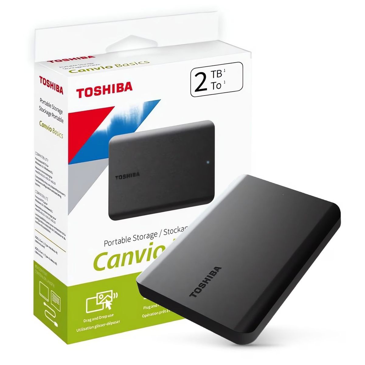 TOSHIBA - DISCO DURO EXTERNO TOSHIBA 2TB USB 3.0 CANVIO BASICS