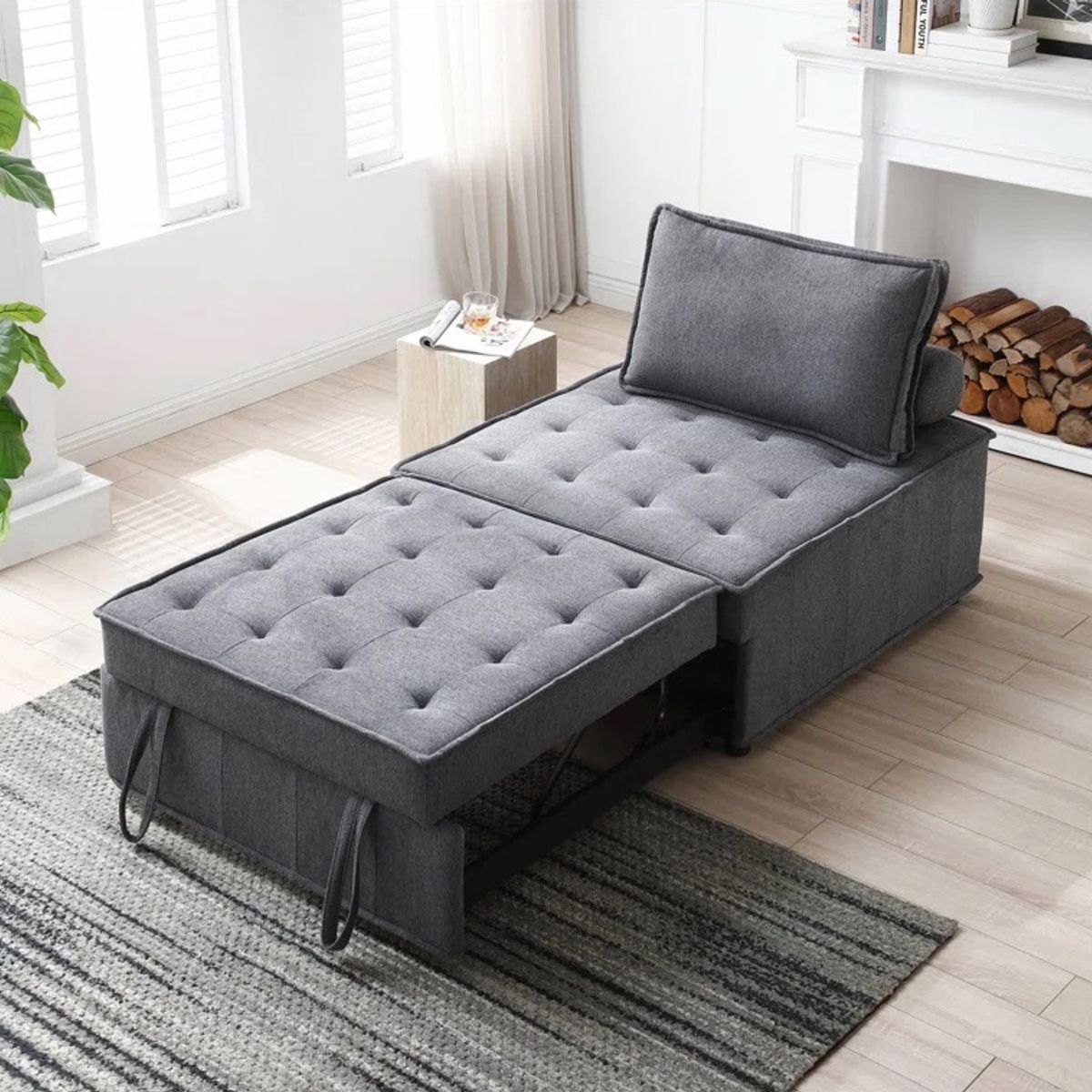 GENERICO - Sofá Cama Lineal Jeremías 1 Plz - Gris