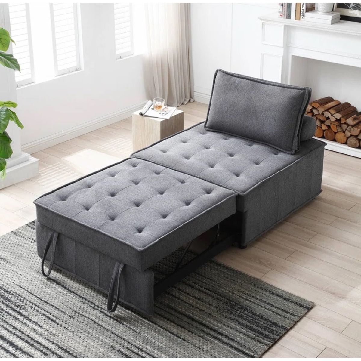 GENERICO - Sofá Cama Lineal Jeremías 1 Plz - Gris