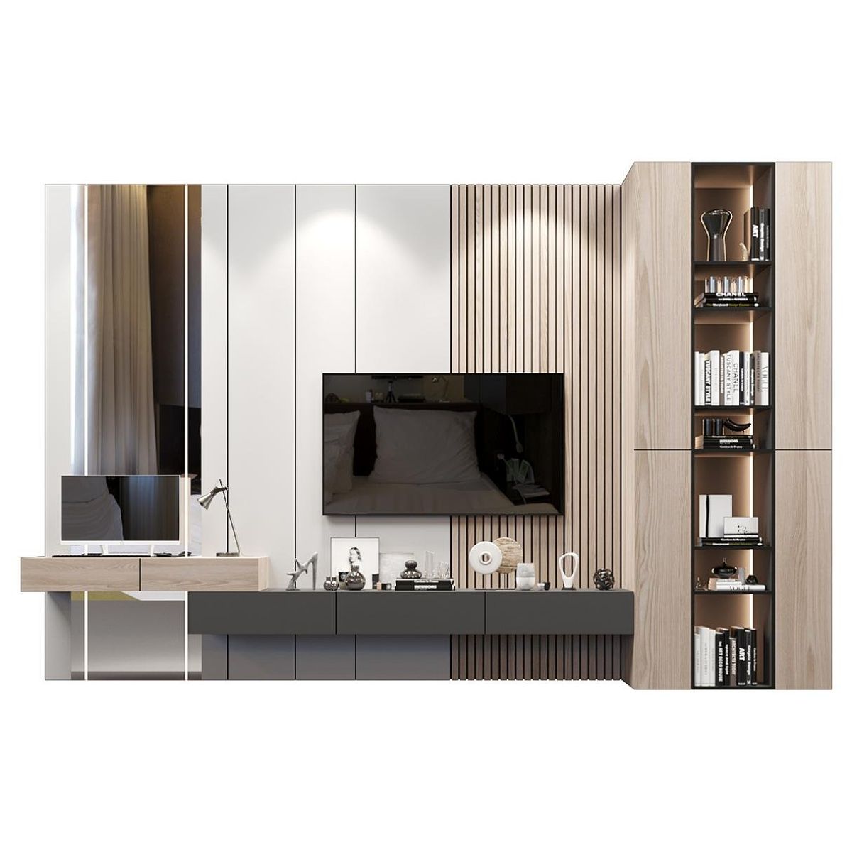 GENERICO - Centro de Entretenimiento Jhudit - Blanco y Beige