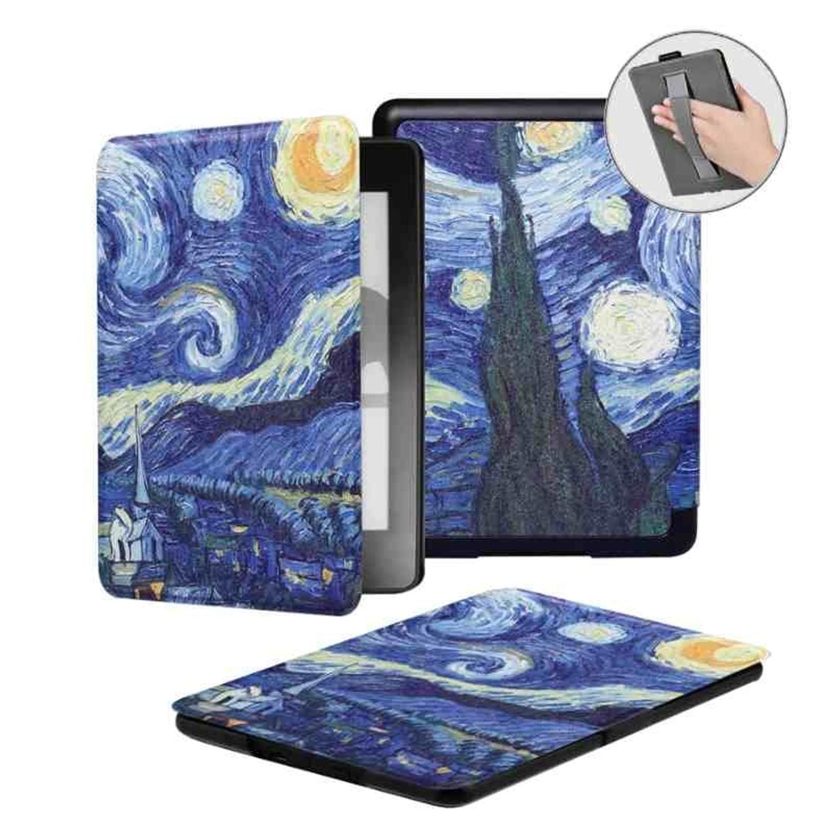 GENERICO - Funda Case Magnetica para Kindle 10 gen 2019 J9g29r C/sujetador  Noche Estrellada