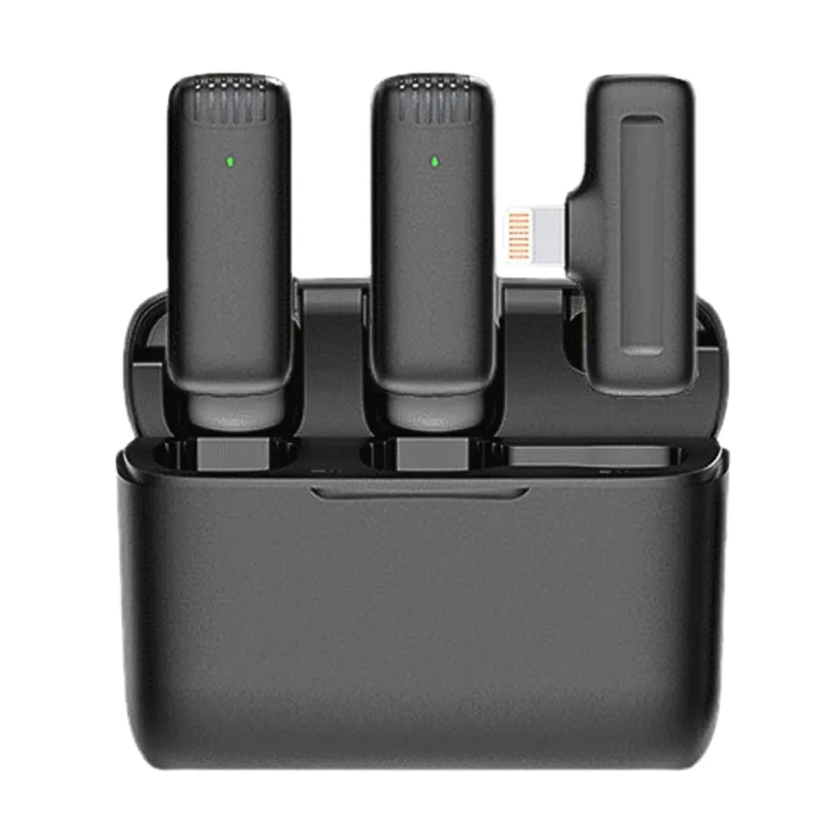 OEM - Micrófono Solapero Inalámbrico Doble Lightning J13-IP Estuche de Carga