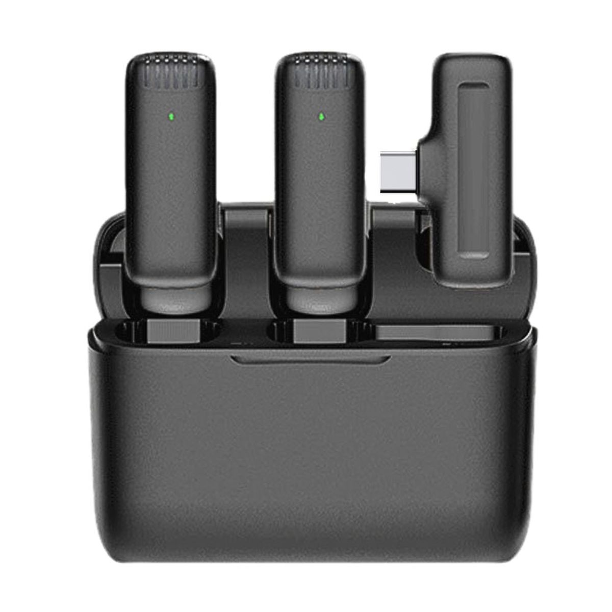 OEM - Micrófono Solapero Inalámbrico Doble Tipo C J13-TC Estuche de Carga