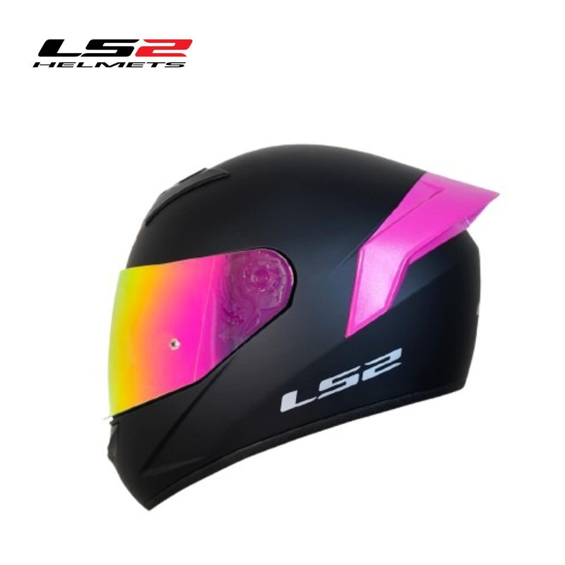 LS2 - CASCO LS2 V DIA Y NOCHE CON SPOILER ROSA TALLA ¨S¨ ORIGINAL
