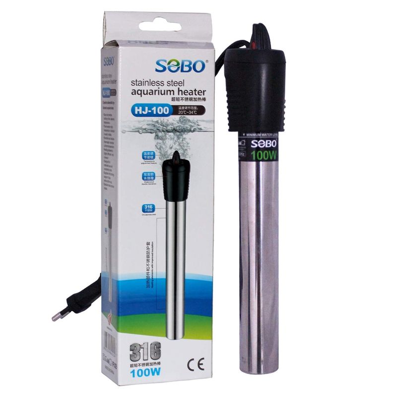 SOBO - Termostato calefactor de acero para acuario HJ-100